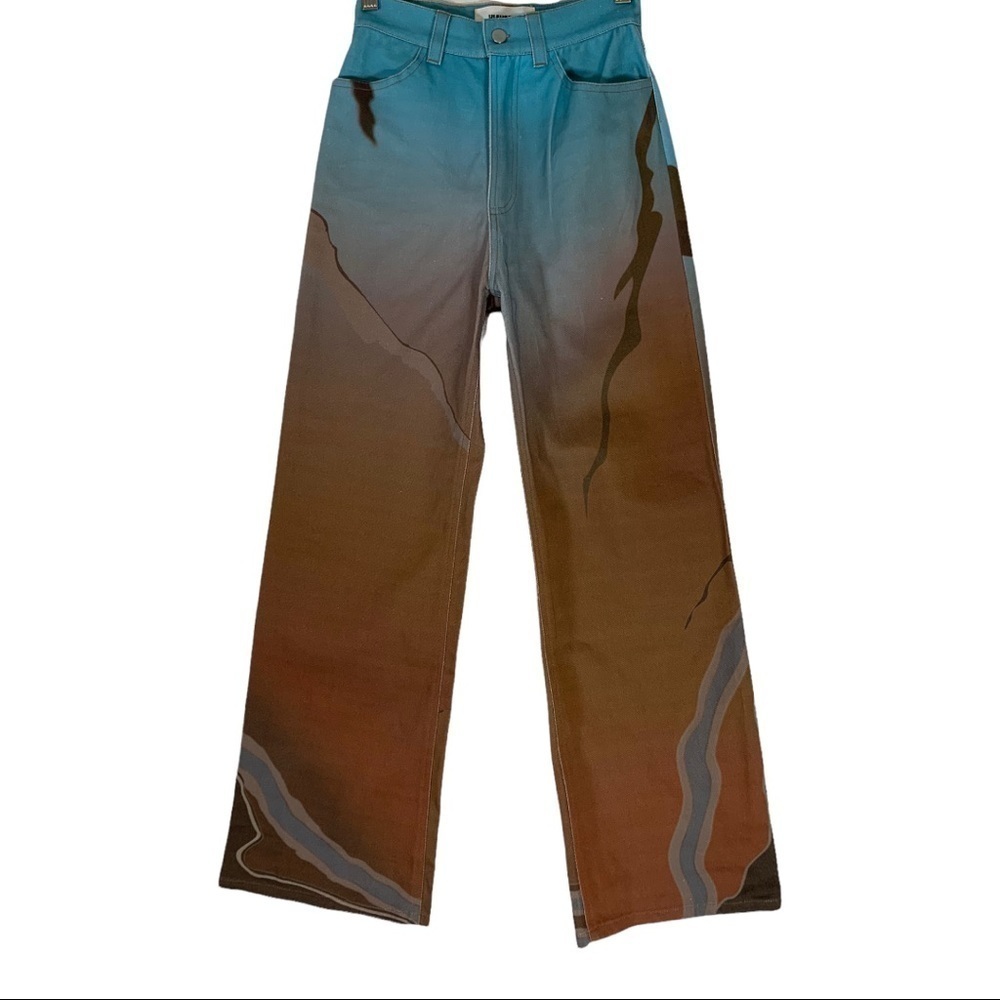 Viavanda High Waist Wide Flare Leg Jeans Size Small - Picture 4 of 11